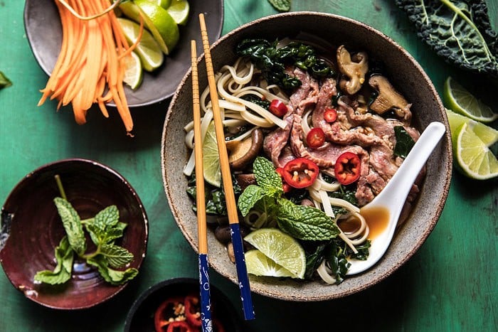 Quick Cleansing Kale and Mushroom Pho | halfbakedharvest.com @hbharvest