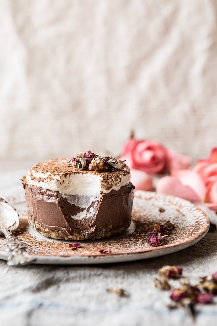 Vegan Chocolate Custard Cake | halfbakedharvest.com #chocolate #dessert #healthy #vegan #nobake