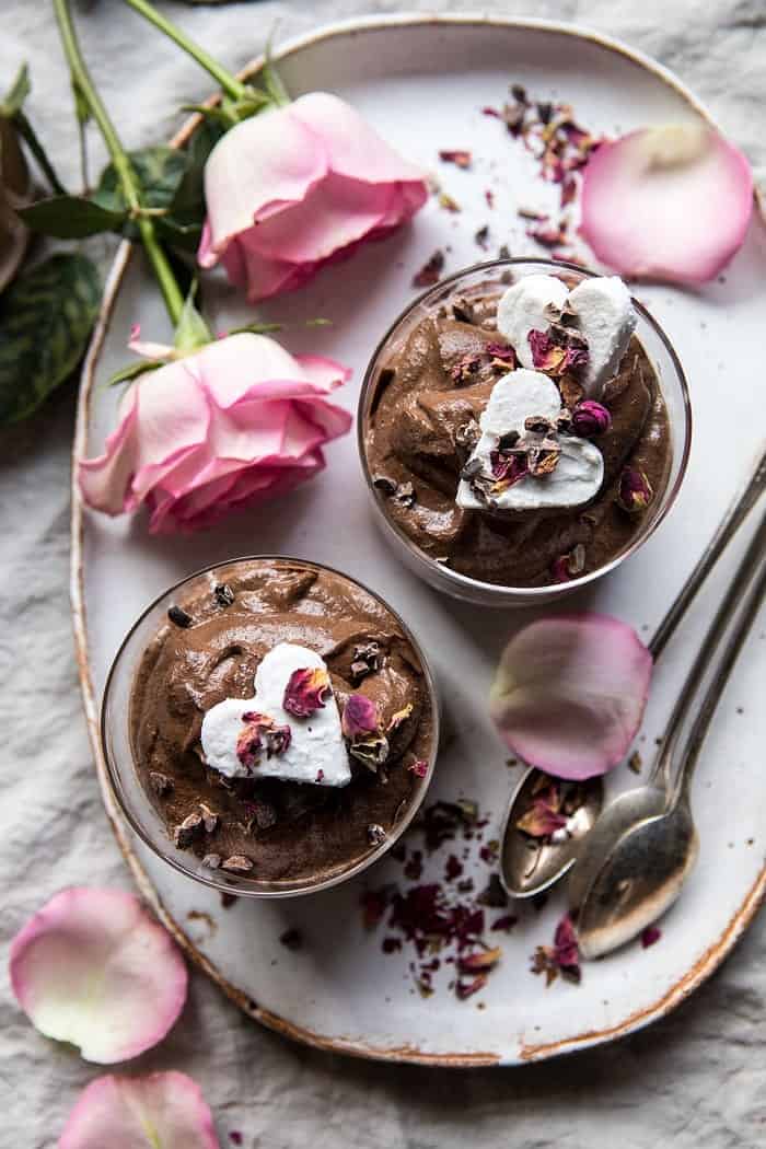 6 Ingredient Vegan Chocolate Chia Mousse | halfbaledharvest.com #vegan #chocolate #recipes