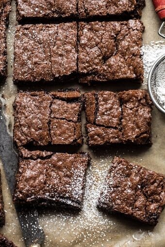 Crinkle Top Brownies | halfbakedharvest.com #brownies #recipes #chocolate