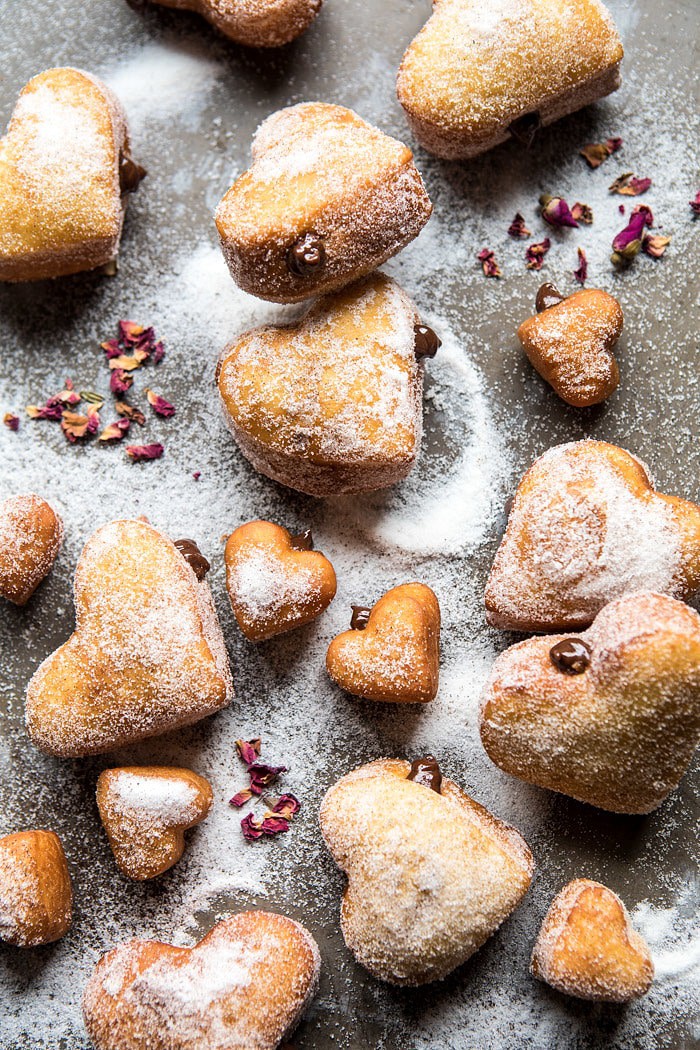 Easy Chocolate Heart Doughnuts | halfbakedharvest.com #valentinesday #doughnut #easy #recipes