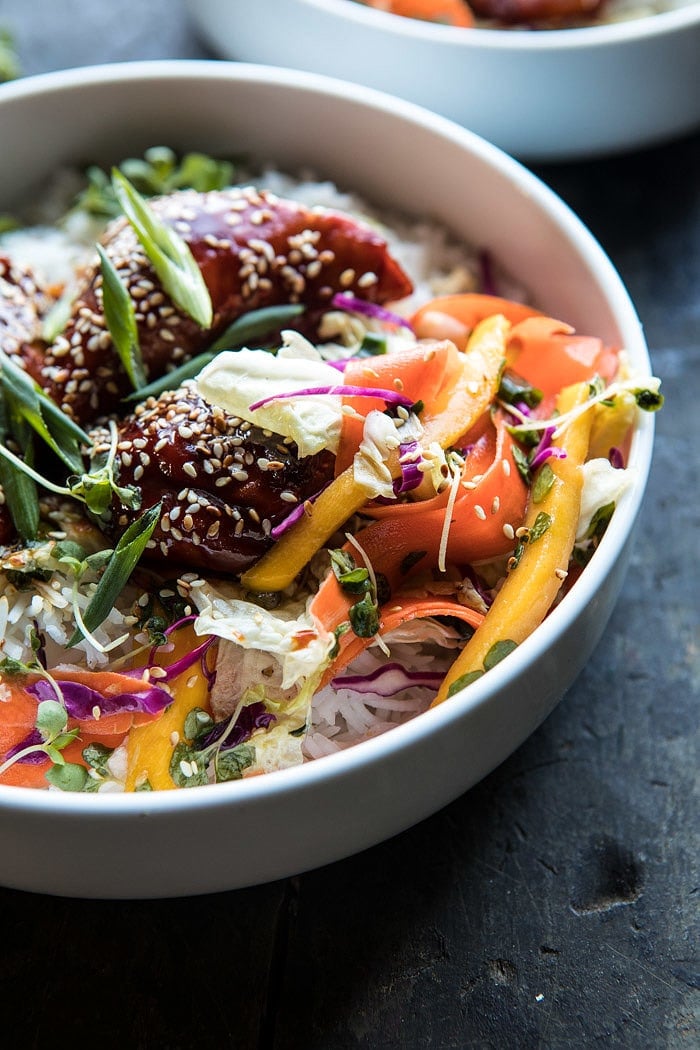 Instant Pot Sticky Korean Chicken | halfbakedharvest.com #instantpot #korean #chicken #dinner #recipes #easy