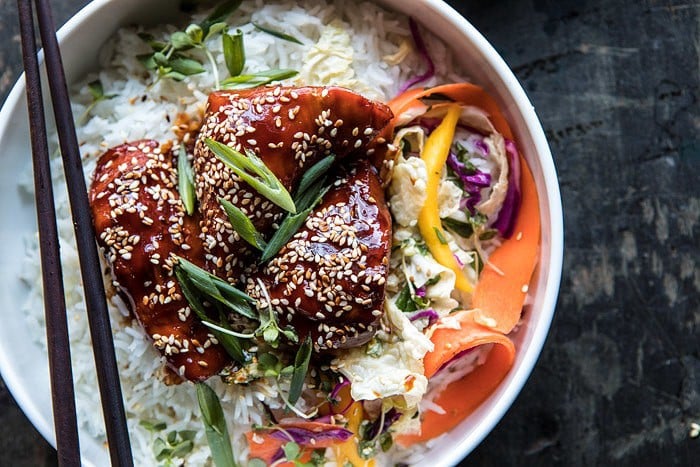 Instant Pot Sticky Korean Chicken | halfbakedharvest.com #instantpot #korean #chicken #dinner #recipes #easy