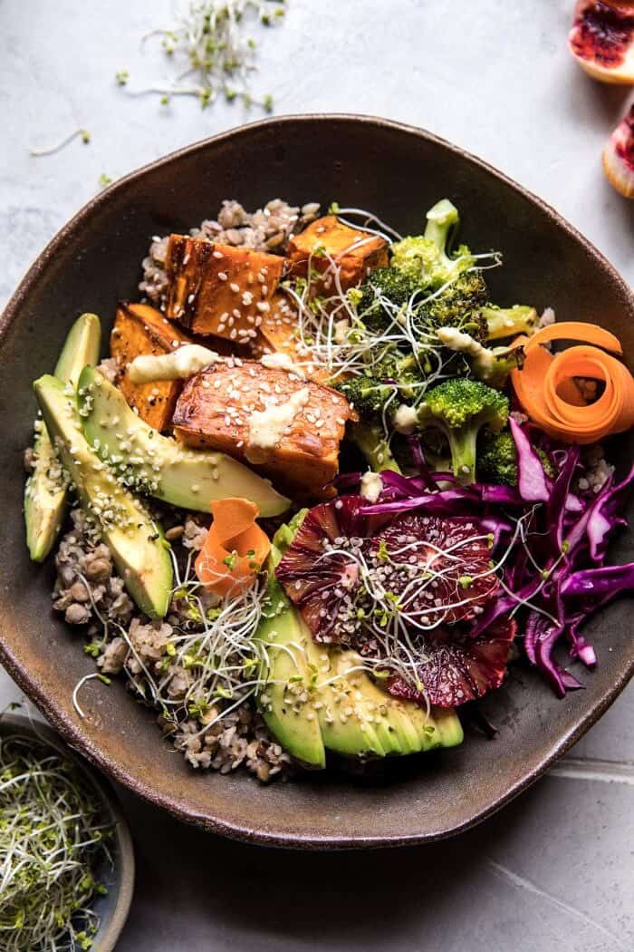 Vibrant Spring Broccoli Buddha Bowl | halfbakedharvest.com #healthy #vegan #recipes #avocado