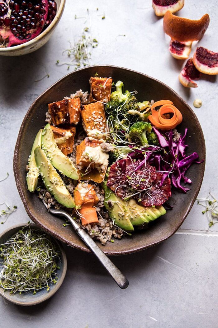 Vibrant Spring Broccoli Buddha Bowl | halfbakedharvest.com #healthy #vegan #recipes #avocado