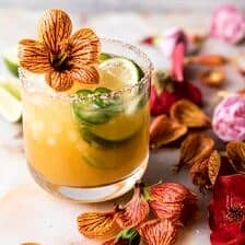 Spicy Gingered Mango Margarita | halfbakedharvest.com #cincodemayo #drinks #mexican