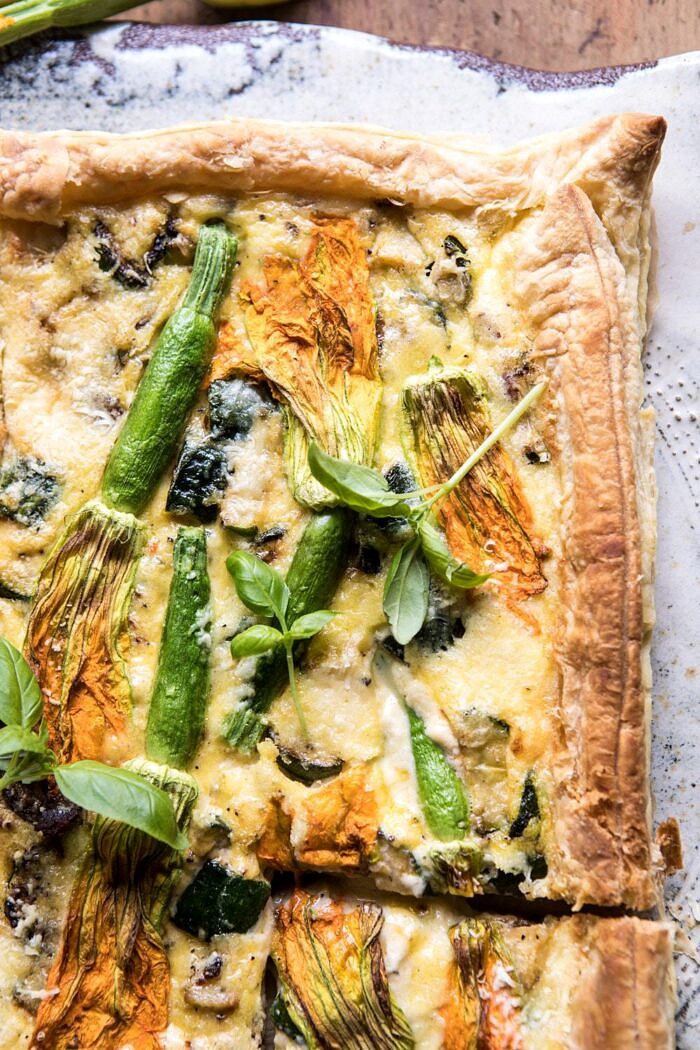 Zucchini, Bacon, and Pecorino Tart | halfbakedhavrest.com #zucchini #spring #summer #brunch