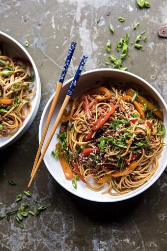 Weeknight 20 Minute Spicy Udon Noodles | halfbakedharvest.com #quick #easy #summerrecipe #healthy