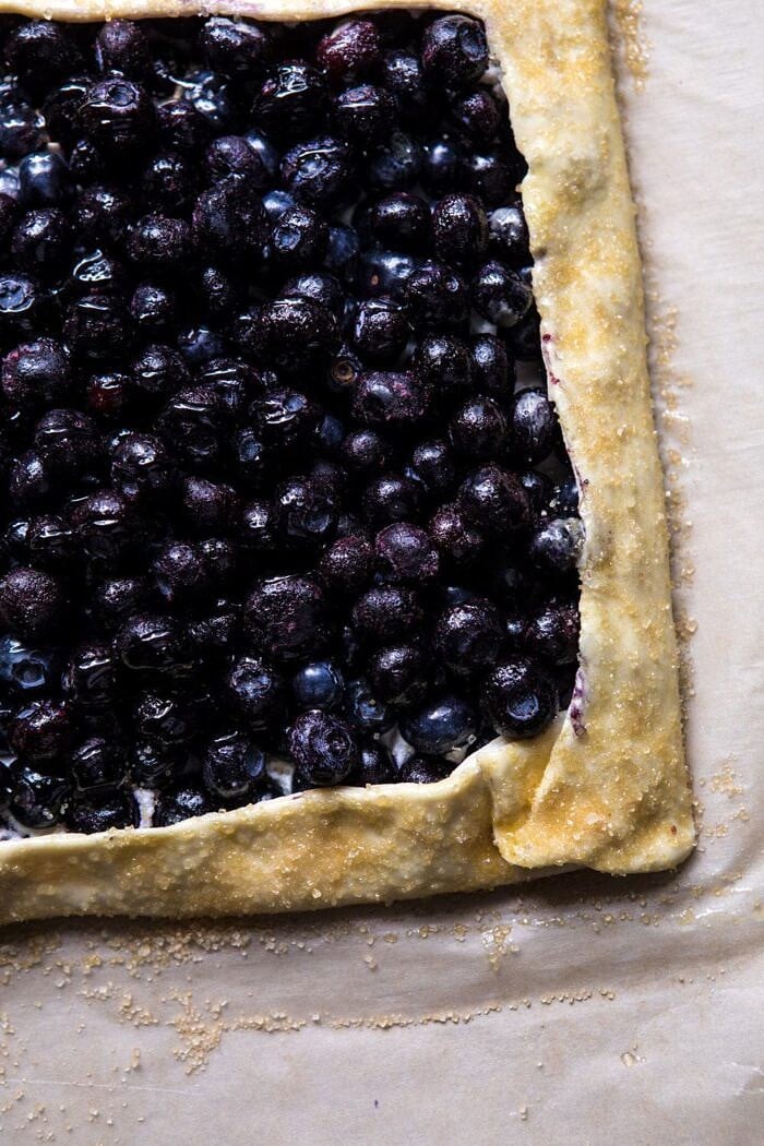 Blueberry Chamomile Galette | halfbakedharvest.com #blueberries #summer #easyrecipes prep photo of Blueberry Chamomile Galette