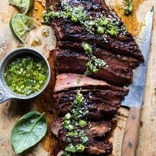 Korean Grilled Steak with Toasted Sesame Chimichurri | halfbakedharvest.com #summergrilling #easyrecipes #dinner #steakrecipes