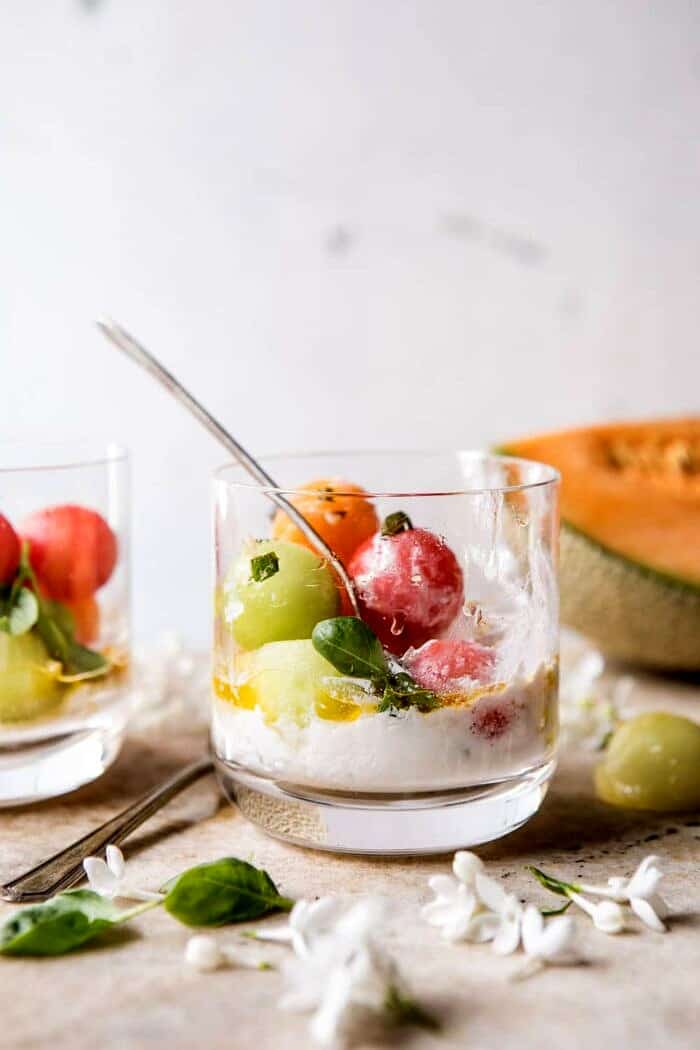 Melon Caprese Salad | halfbakedharvest.com #summerrecipes #caprese #healthy #buratta Melon Caprese Salad | halfbakedharvest.com #summerrecipes #caprese #healthy #buratta