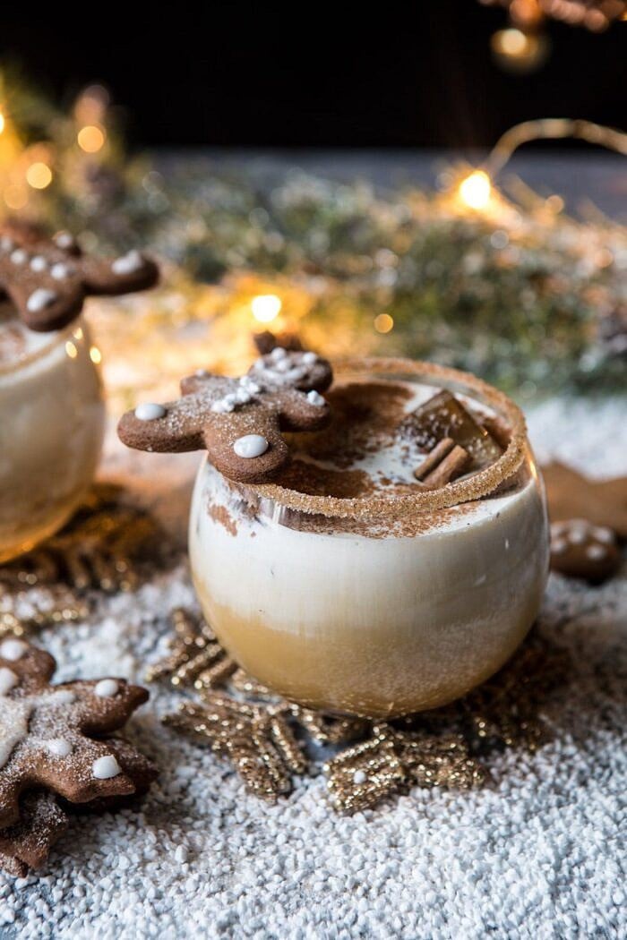 Gingerbread White Russian | halfbakedharvest.com #gingerbread #whiterussian #christmas #holiday #drink #cocktail