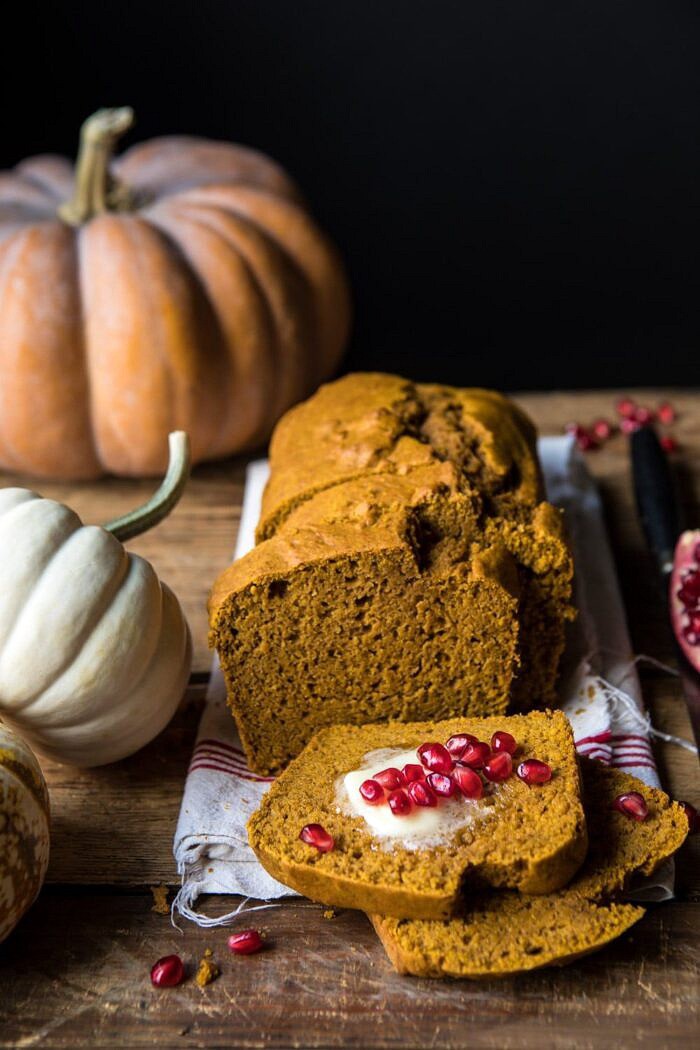Healthy Pumpkin Ginger Bread | halfbakedharvest.com #healthy #pumpkin #bread #fall #thanksgiving #easyrecipes