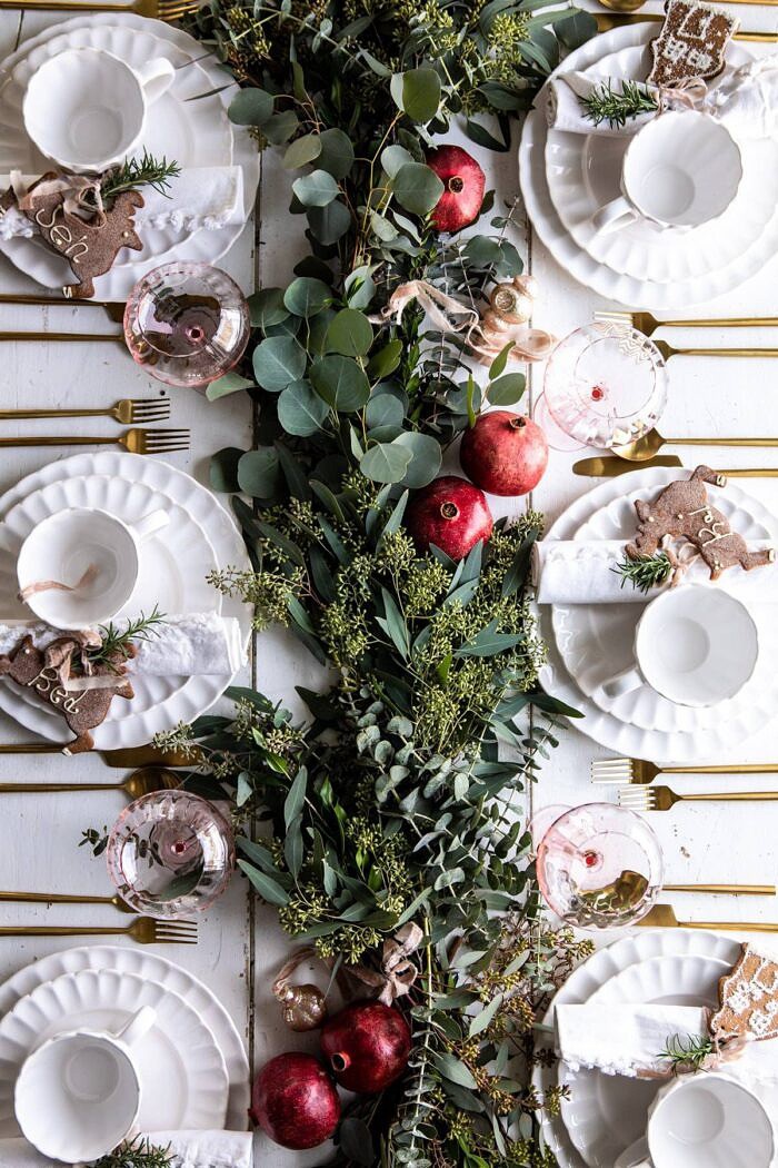 An Easy Christmas Tablescape | halfbakedharvest.com #christmas #tablescape #holiday #dinner