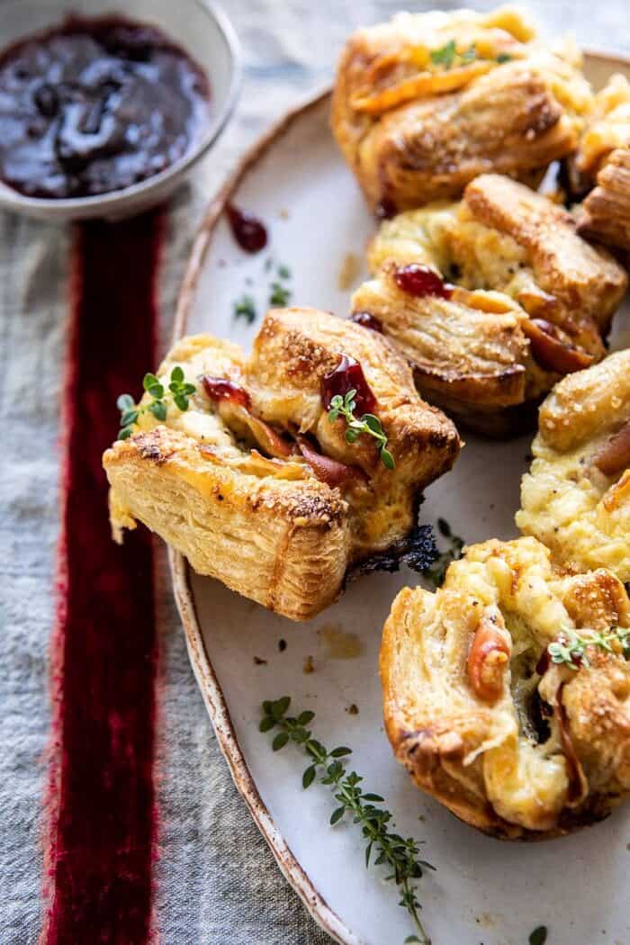 Easy Cheese and Prosciutto Croissants | halfbakedharvest.com #quick #simple #Christmas #holiday #brunch #breakfast #appetizer