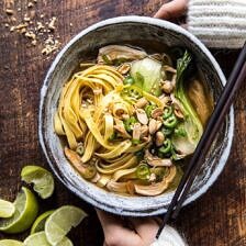 Ginger Peanut Chicken Noodle Soup | halfbakedharvest.com #soup #healthyrecipe #chickensoup #easyrecipes