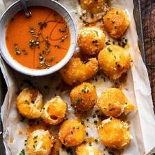 Fried Buffalo Goat Cheese Balls | halfbakedharvest.com #goatcheese #appetizers #superbowl #snacks
