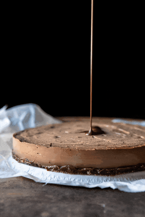Vegan Triple Chocolate Mousse Cake | halfbakedharvest.com #chocolate #vegan #easyrecipes #dessert #cake #healthyrecipes