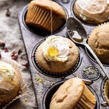 Vanilla Chai Lemon Ricotta Muffins | halfbakedharvest.com #breakfast #brunch #healthyrecipes #lemon #winter #chai