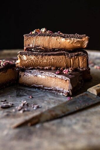 Vegan Triple Chocolate Mousse Cake | halfbakedharvest.com #chocolate #vegan #easyrecipes #dessert #cake #healthyrecipes