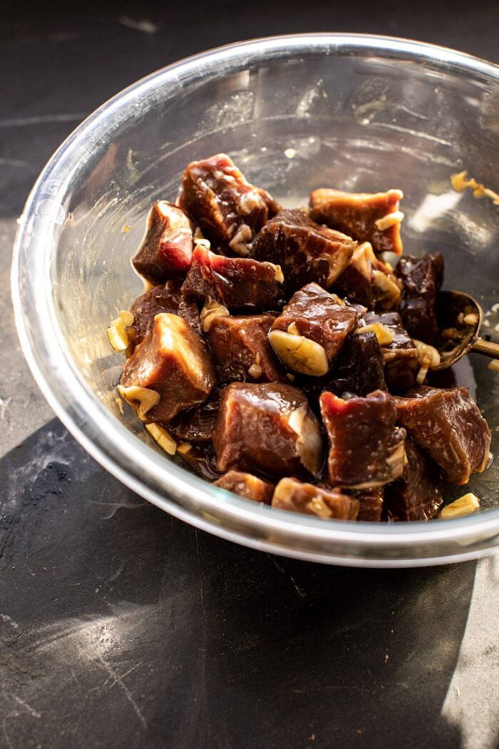 raw 30 Minute Vietnamese Beef in bowl 