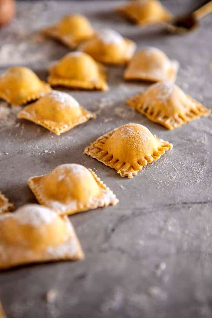 Brown Butter Lobster Ravioli before boiling
