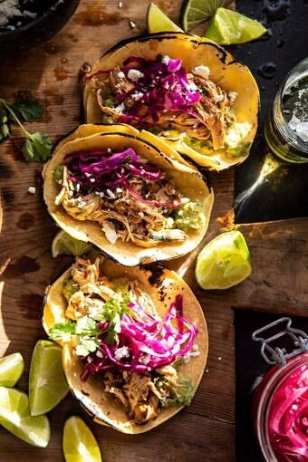 Slow Cooker Chipotle Orange Street Tacos | halfbakedharvest.com #tacos #instantpot #crockpot #easyrecipes #healthy