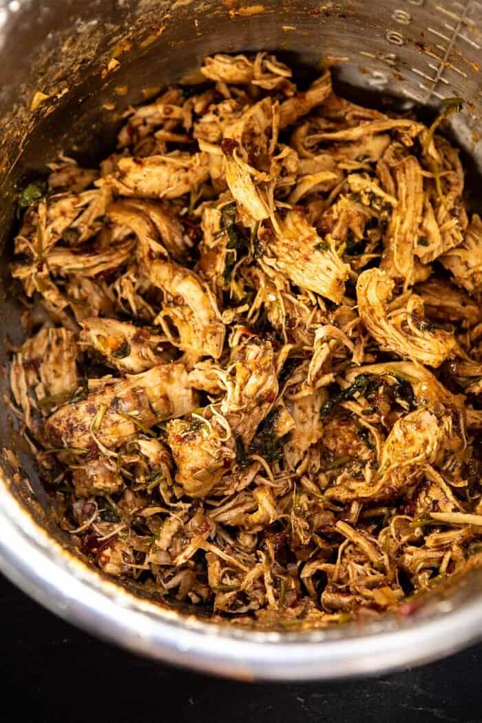 Slow Cooker Chipotle Orange Street Taco meat in instant pot