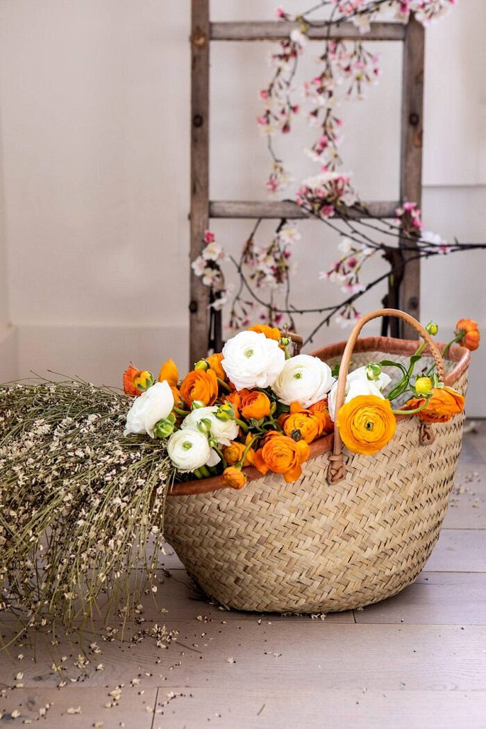 Nine Favorite Things | halfbakedharvest.com flowers in basket