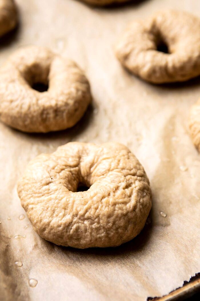Homemade Cinnamon Crunch Bagels | halfbakedharvest.com #homemade #bagels #easyrecipes #brunch #breakfast Homemade Cinnamon Crunch Bagels before baking