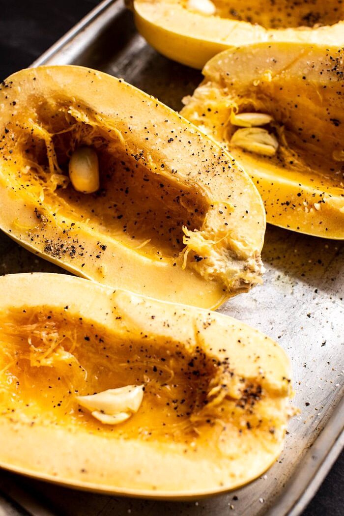 spaghetti squash before baking