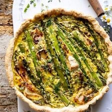 Asparagus and Brie Quiche | halfbakedharvest.com #quiche #brunch #springrecipes #easter