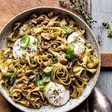 Roasted Lemon Artichoke and Browned Butter Pasta | halfbakedharvest.com #pasta #burrata #easyrecipes #Italian #spring #summer