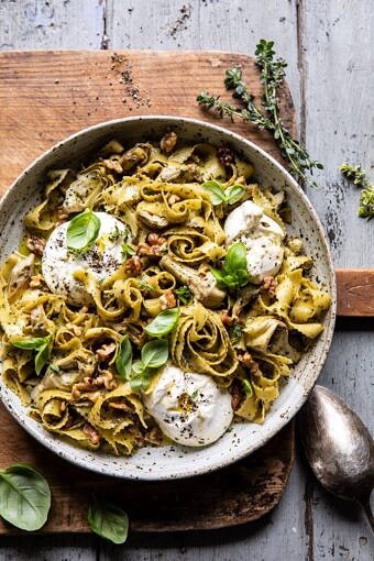 Roasted Lemon Artichoke and Browned Butter Pasta | halfbakedharvest.com #pasta #burrata #easyrecipes #Italian #spring #summer