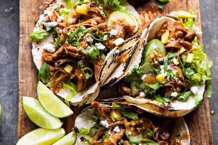 horizontal photo of Instant Pot Korean Bulgogi BBQ Tacos 