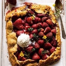 Jammy Strawberry Galette | halfbakedharvest.com #strawberries #tart #summer #fruit #springrecipes
