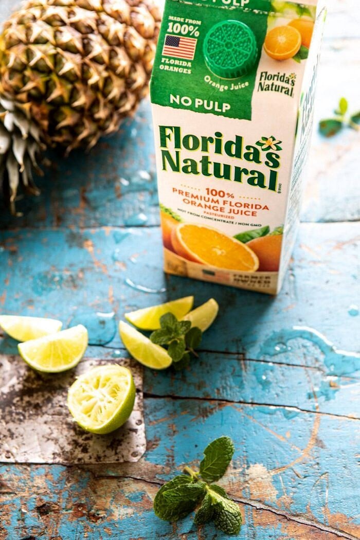 Orange Pineapple Moscow Mule | halfbakedharvest.com #cocktails #drinks #vodka orange juice box