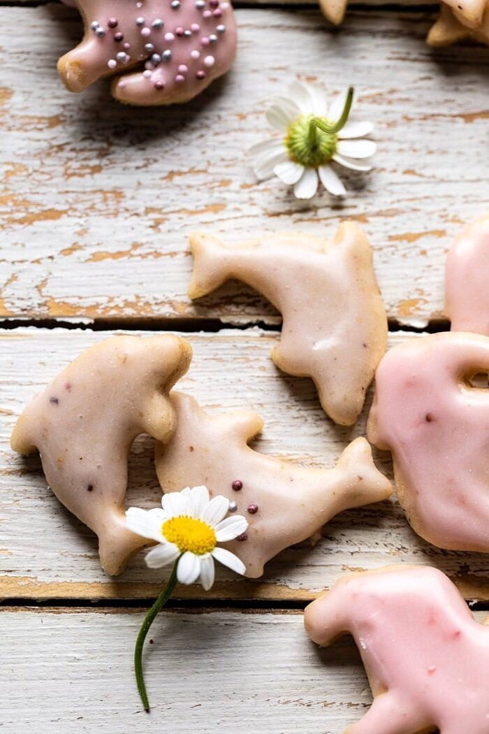 Homemade Animal Crackers | halfbakedharvest.com #crackers #homemaderecipes #cookies #snacks super close up photo of Homemade Animal Crackers