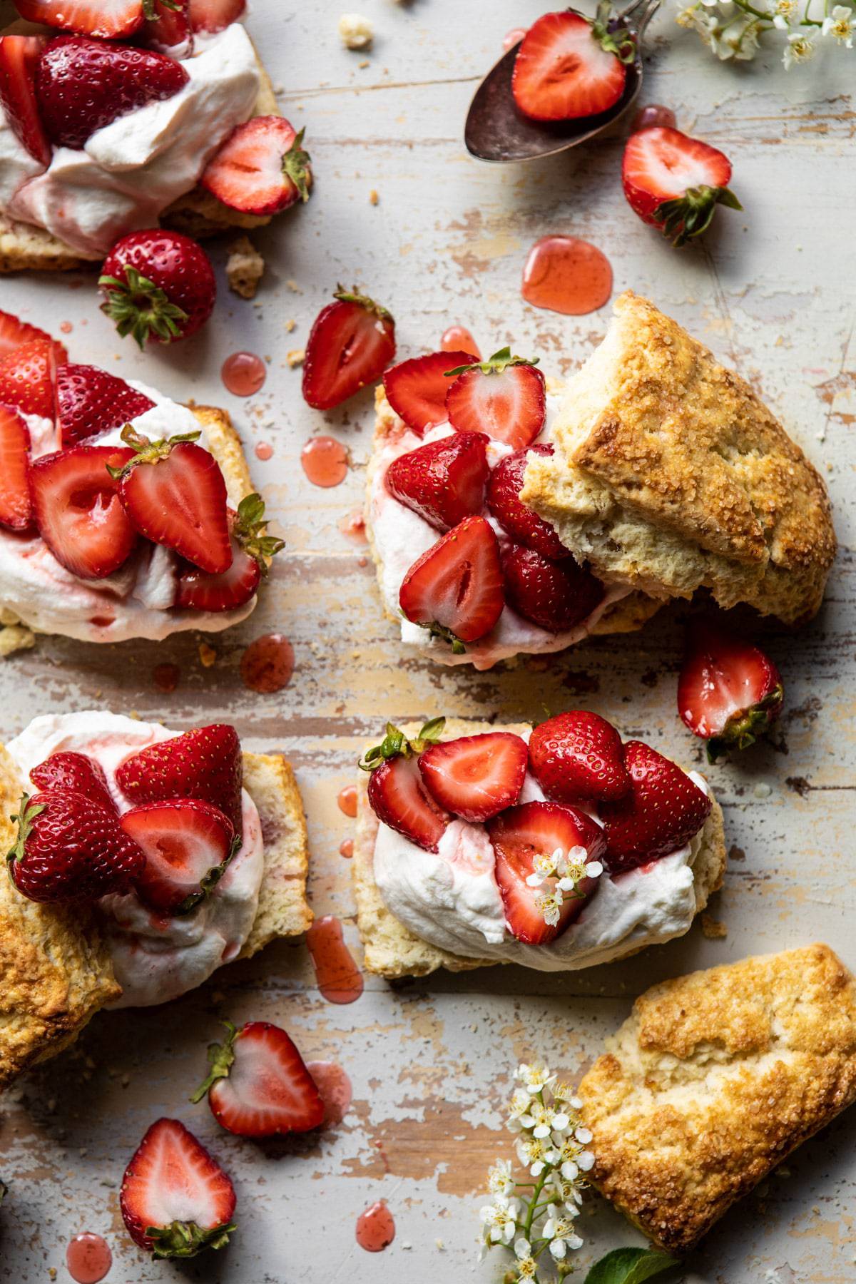 The Best Strawberry Shortcakes | halfbakedharvest.com #shortcakes #strawberries #summer #strawberry