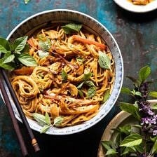 Spicy Peanut Noodles with Chili Garlic Oil | halfbakedharvest.com #peanutnoodles #easyrecipes #dinner #healthy