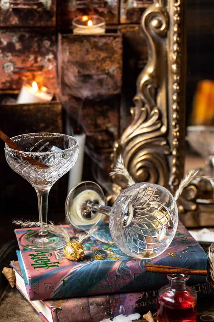 The Golden Snitch Cocktail spilled over