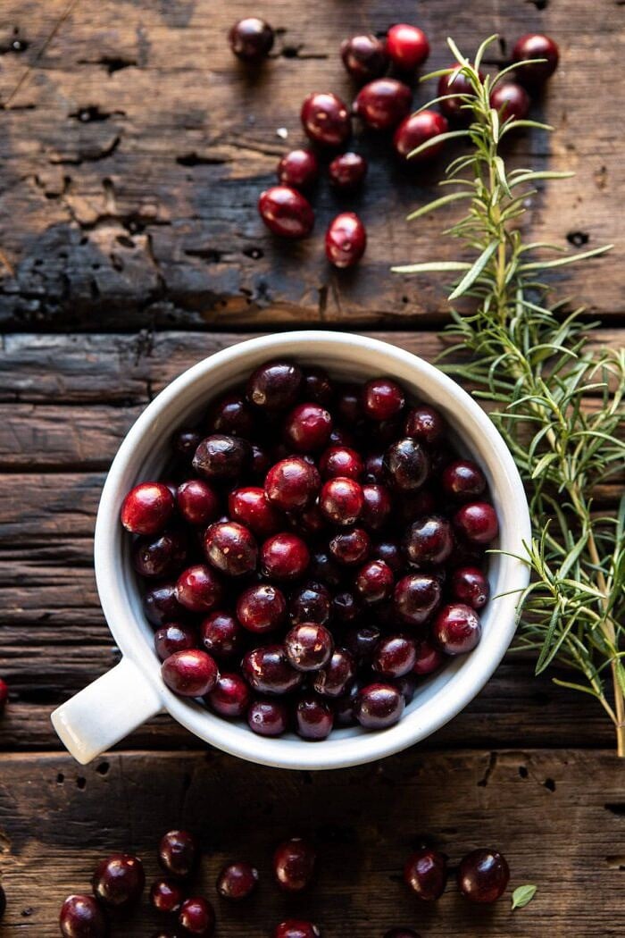 Cranberry Cider Braised Beef Stew with Rosemary Polenta | halfbakedharvest.com #slowcooker #instantpot #beef #polenta raw cranberries