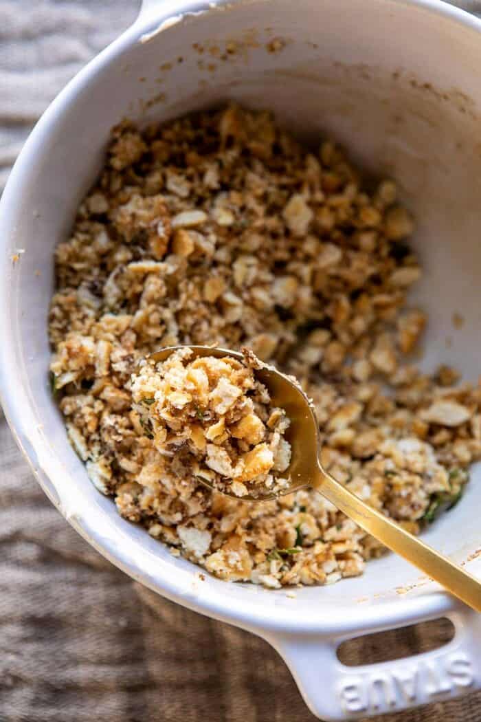 Buttery Ritz Crackers before baking 