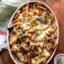 One Pot Creamy French Onion Pasta Bake | halfbakedharvest.com #pasta #frenchonion #easyrecipes