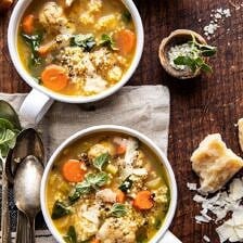 Healthier Italian Wedding Soup with Lemon and Garlic | halfbakedharvest.com #healthy #weddingsoup