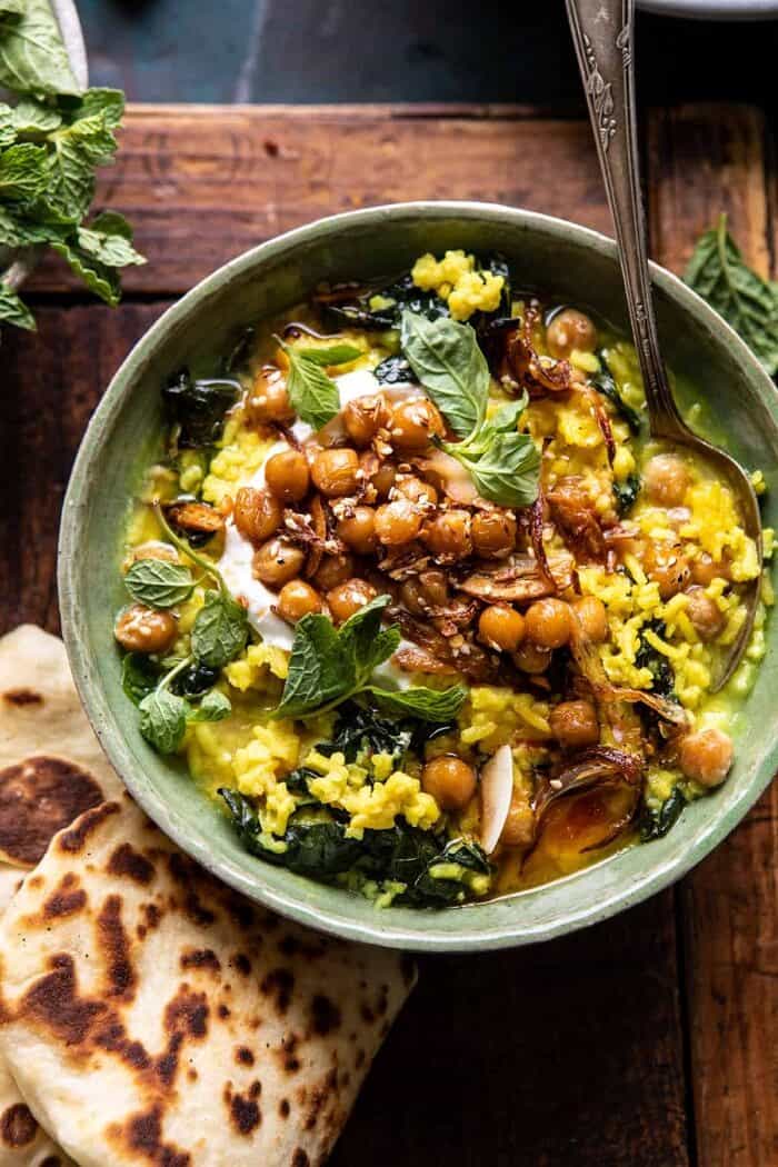 Creamy Golden Rice with Spiced Chickpeas | halfbakedharvest.com