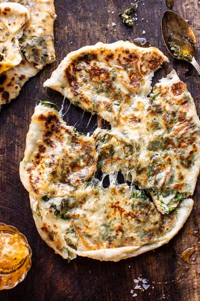 Cheesy Herb Stuffed Naan | halfbakedharvest.com