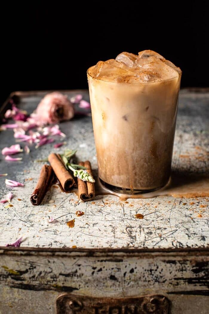 Dirty Horchata | halfbakedharvest.com side angled close up photo of Dirty Horchata