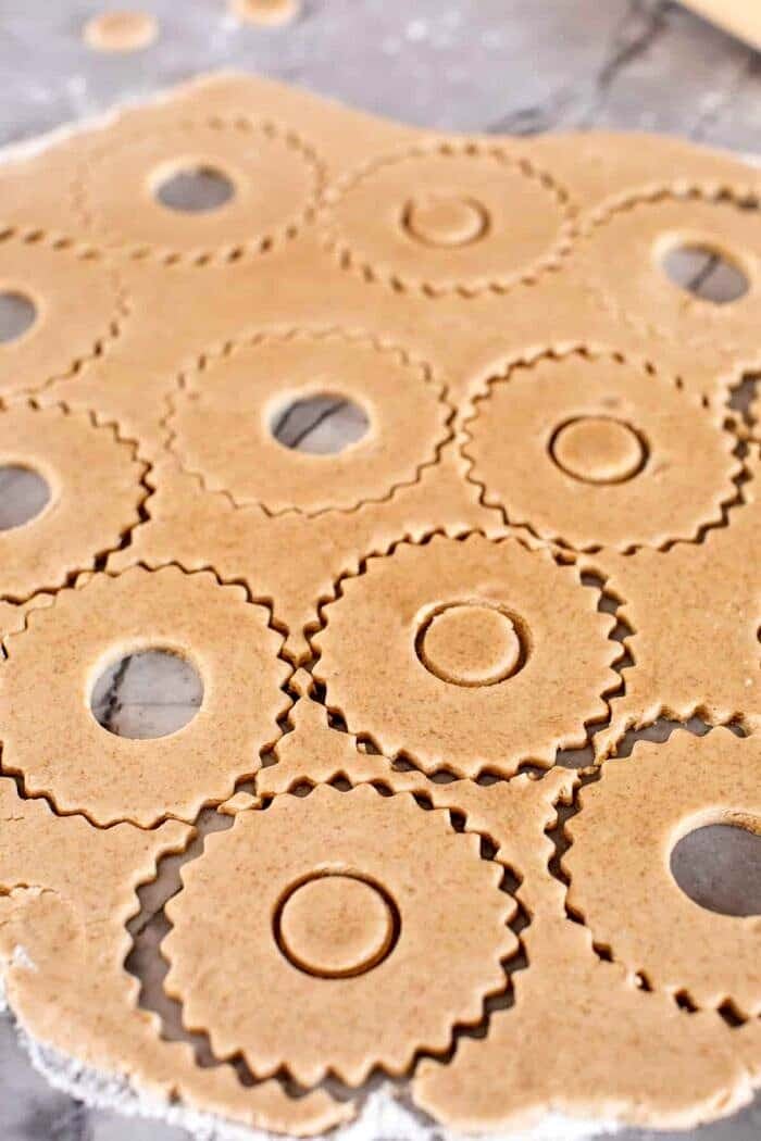 prep photo of shortbread cookie dough before baking 