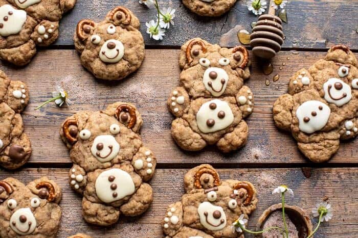 Sweet and Salty Teddy Bear Snickerdoodles | halfbakedharvest.com horizontal photo of Sweet and Salty Teddy Bear Snickerdoodles